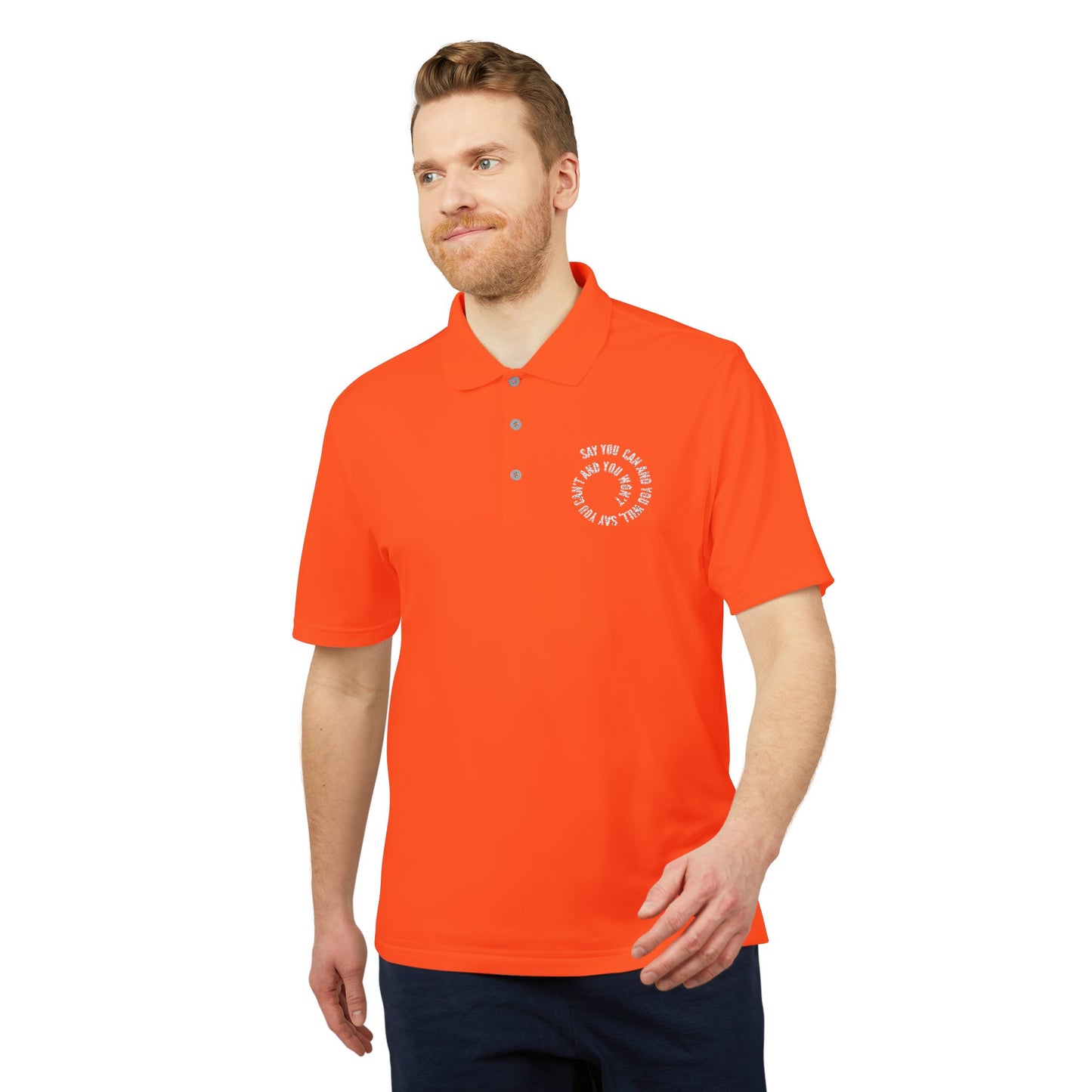Performance Polo — ‘Not Your Average’ Circular Logo Golf Shirt