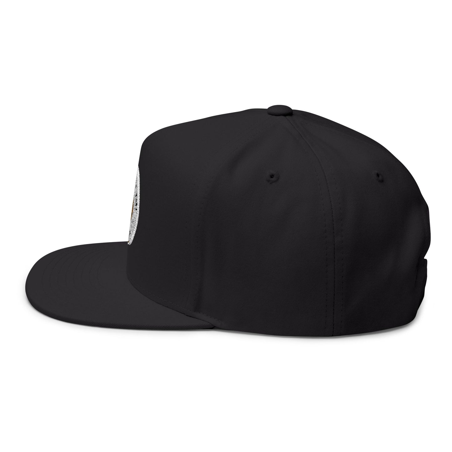 Embroidered Flat Bill Cap