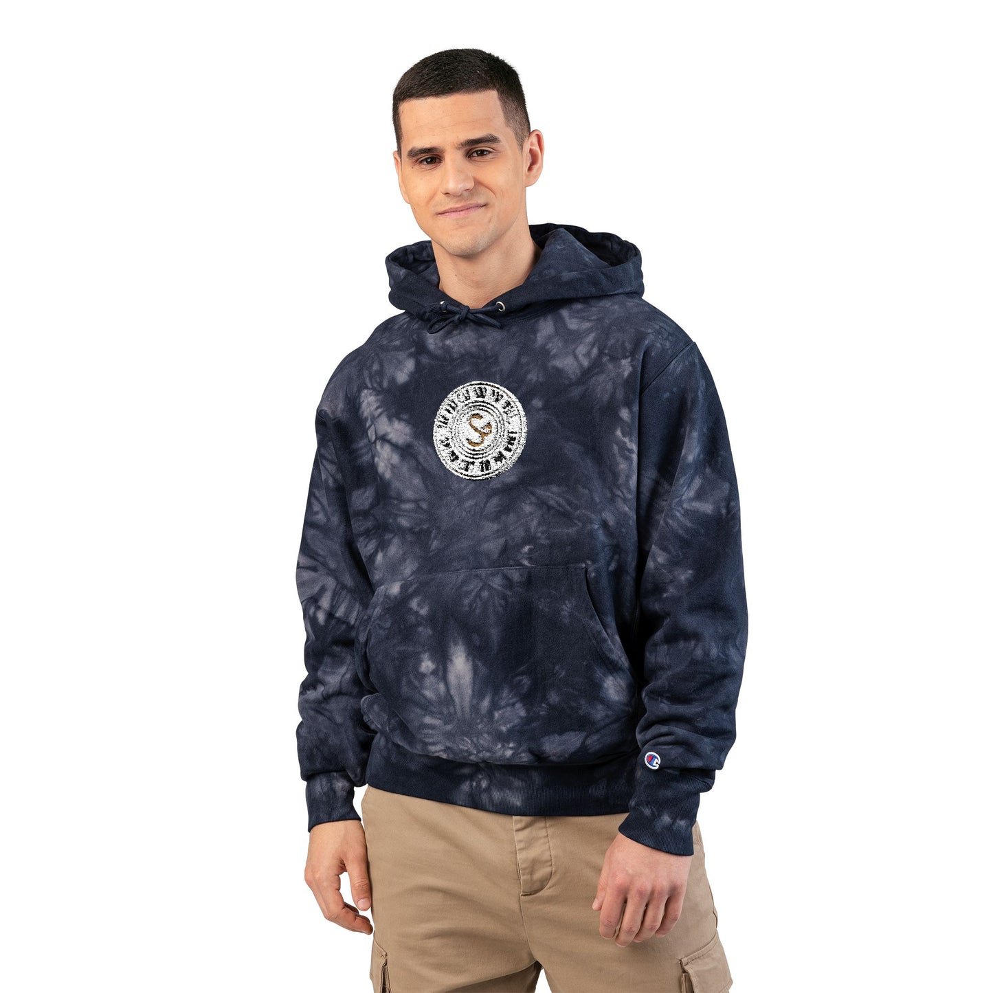 Tie-Dye Embroidered Hoodie — "Say You Can and You Will"