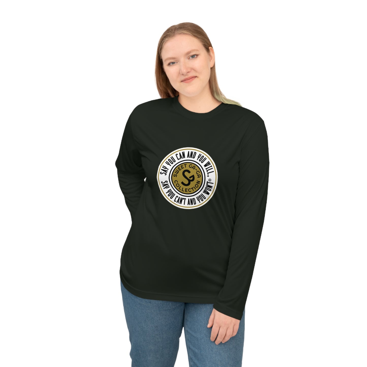 Unisex Performance Long Sleeve Shirt - "Say You Can and You Will"