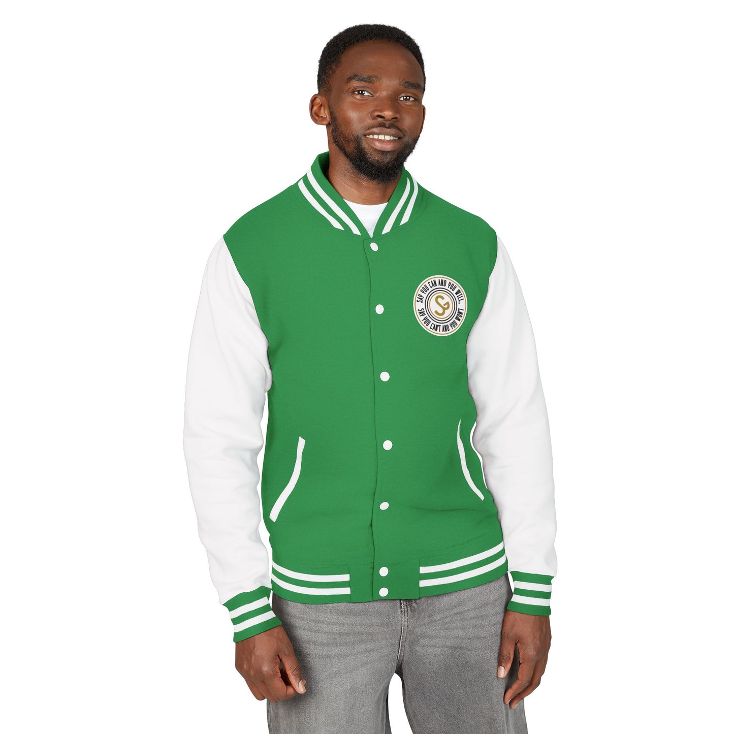 Letterman Jacket - Retro School Crest Varsity Jacket