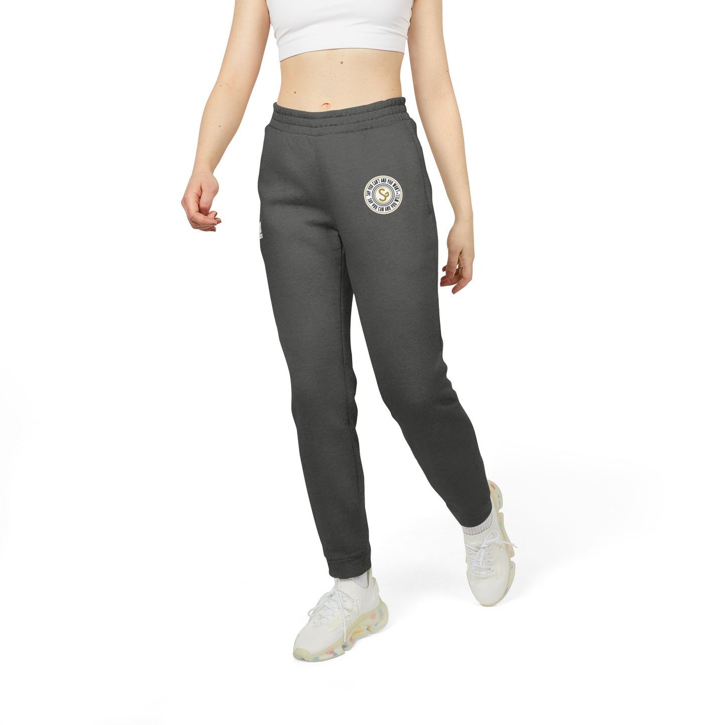 adidas Unisex Fleece Joggers - "Say You Can and You Will"