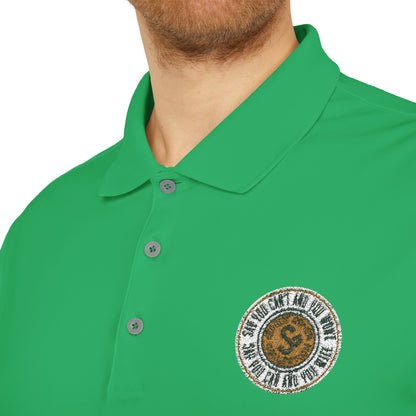 Classic Polo — Embroidered "Say You Can and You Will" Performance Golf Shirt
