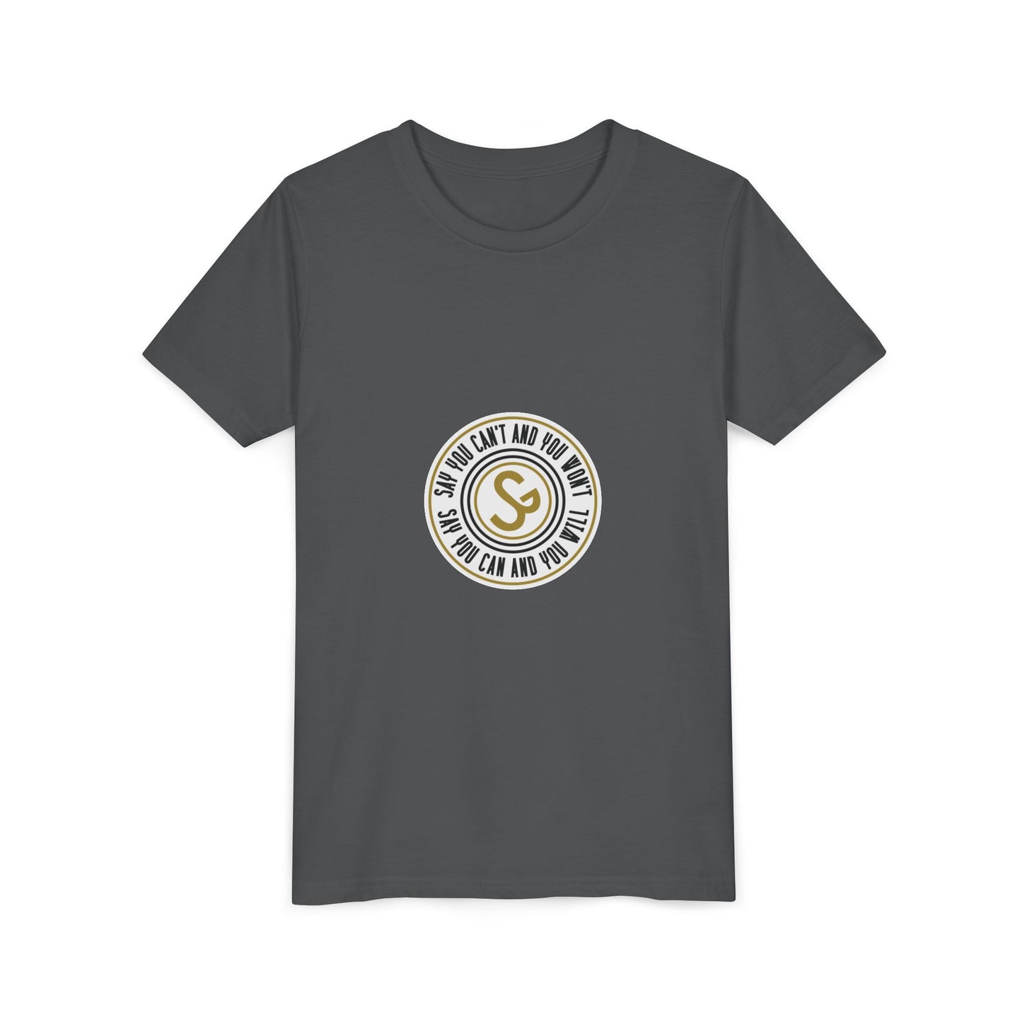Youth Tee - "Say You Can and You Will" Retro Badge Graphic