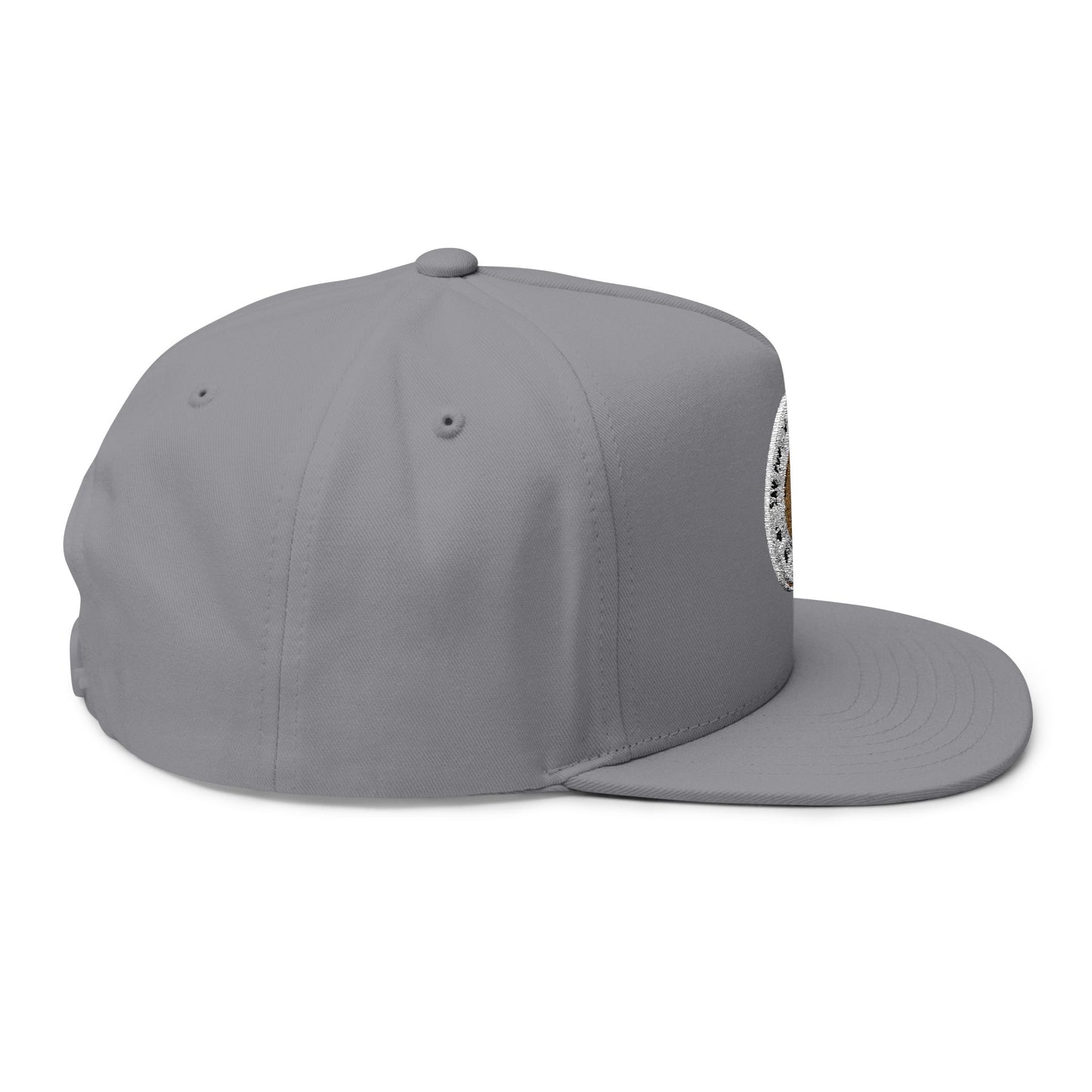 Embroidered Flat Bill Cap