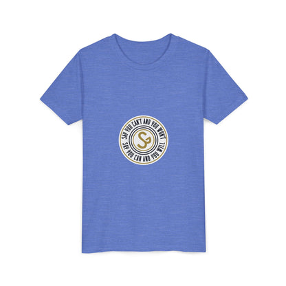 Youth Tee - "Say You Can and You Will" Retro Badge Graphic