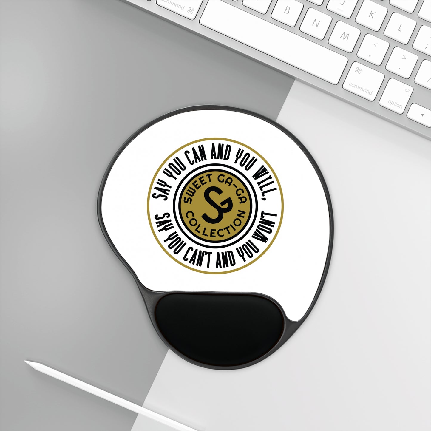 Motivational 'Say You Can and You Will' Mouse Pad with Wrist Rest