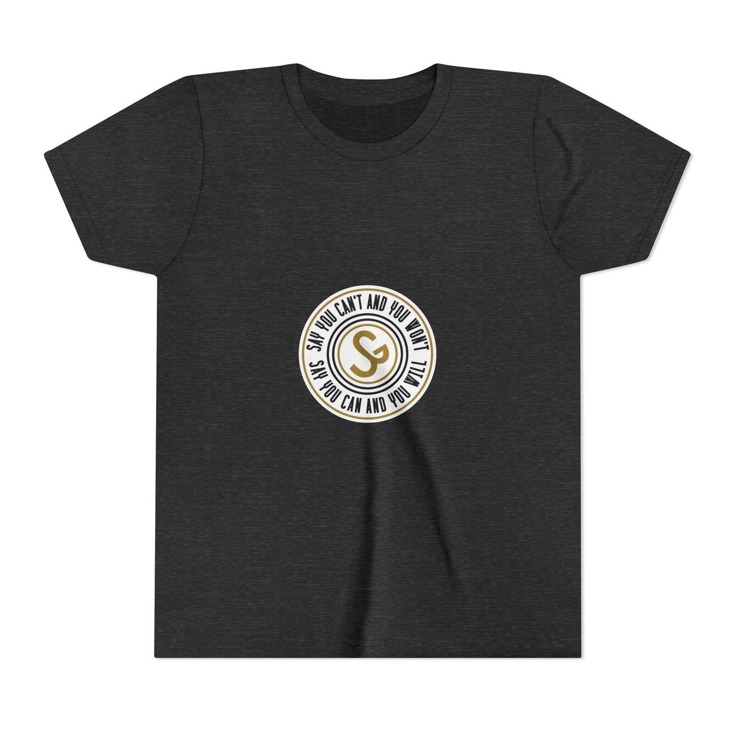 Youth Tee - "Say You Can and You Will" Retro Badge Graphic