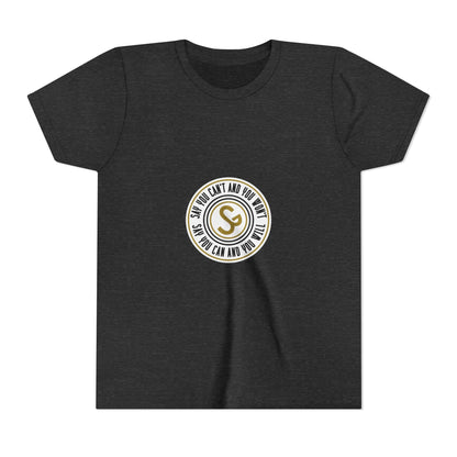 Youth Tee - "Say You Can and You Will" Retro Badge Graphic