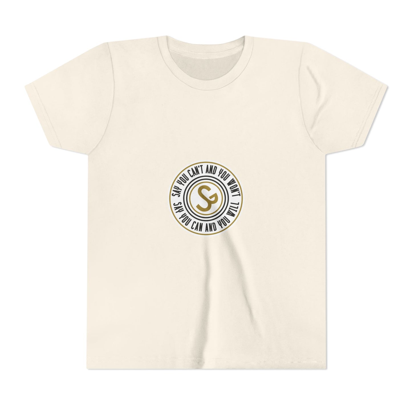 Youth Tee - "Say You Can and You Will" Retro Badge Graphic