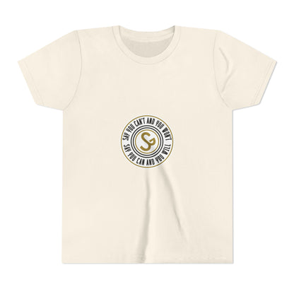 Youth Tee - "Say You Can and You Will" Retro Badge Graphic