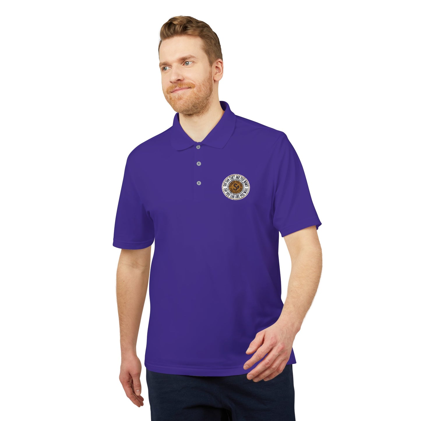 Classic Polo — Embroidered "Say You Can and You Will" Performance Golf Shirt