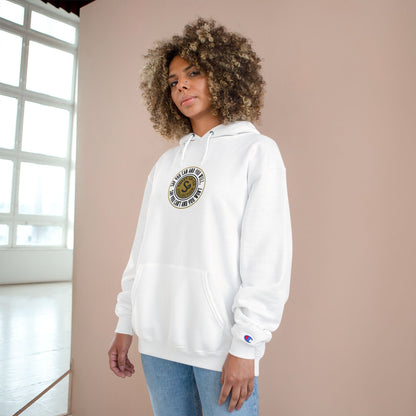 Champion Hoodie — Vintage-Inspired Circular Logo Hoodie