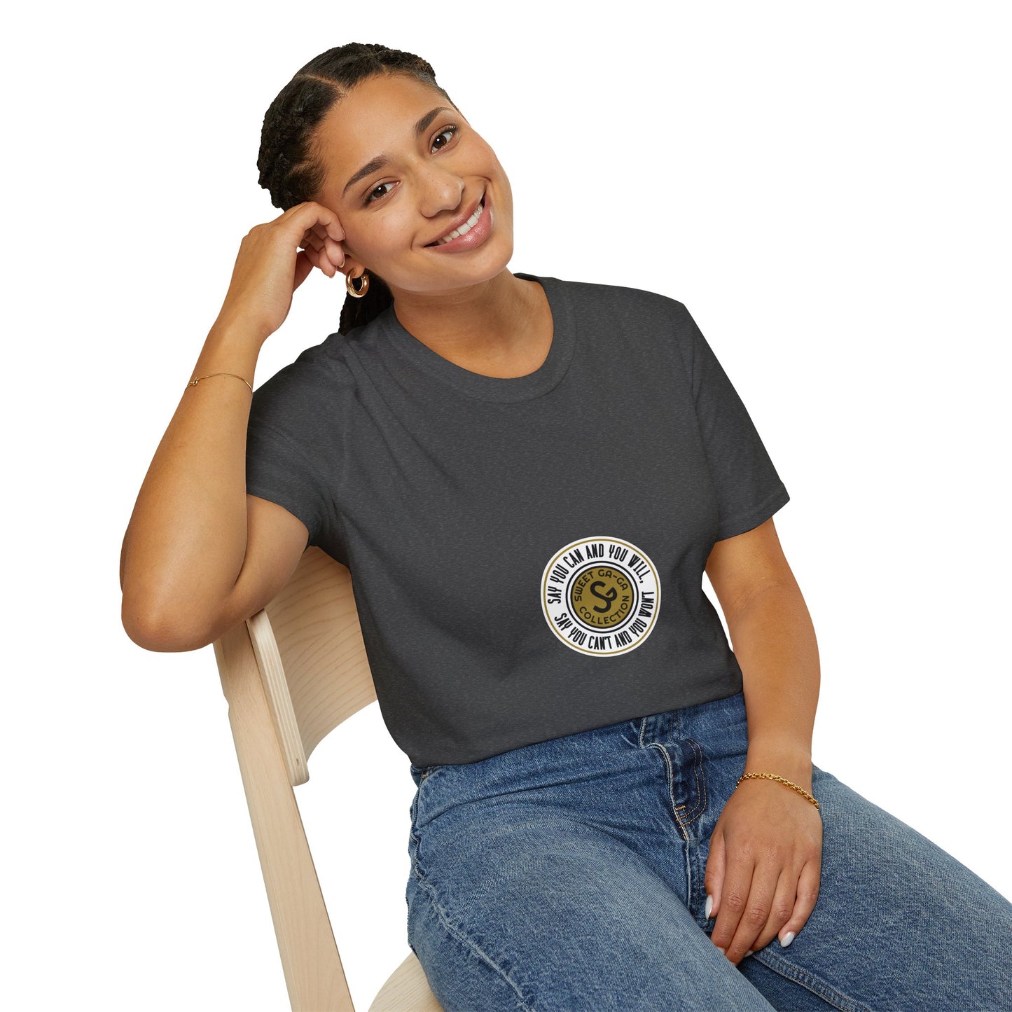 Vintage Seal Graphic T-Shirt — 'SS' Round Emblem Logo
