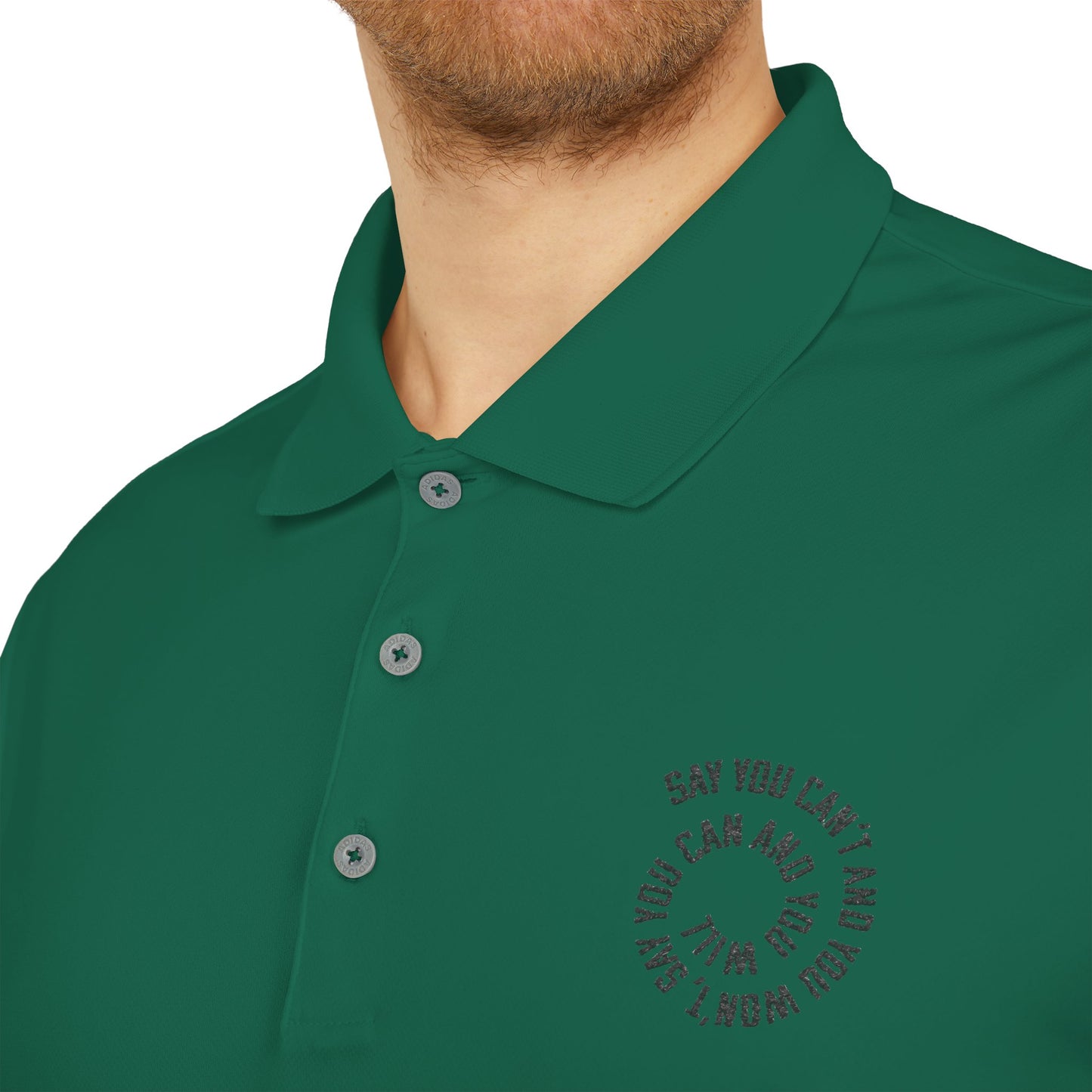 adidas Unisex Performance Polo -"Say You Can and You Will"