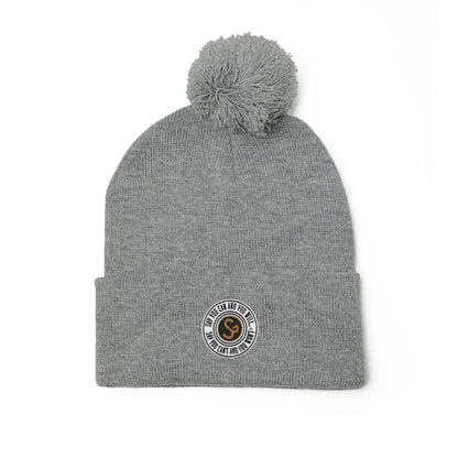 Pom-Pom Knit Cap - "Say You Can and You Will"