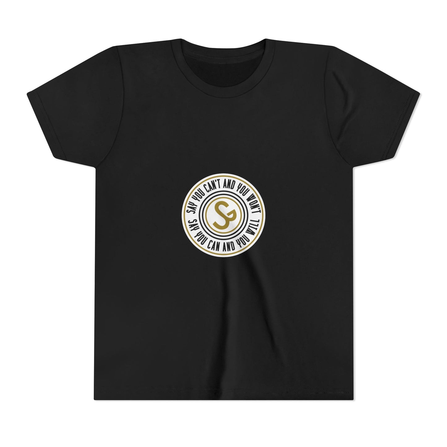 Youth Tee - "Say You Can and You Will" Retro Badge Graphic