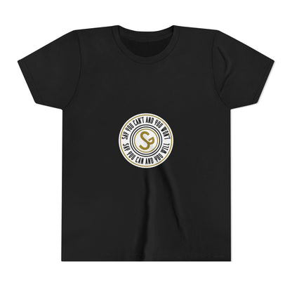 Youth Tee - "Say You Can and You Will" Retro Badge Graphic
