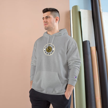 Champion Hoodie — Vintage-Inspired Circular Logo Hoodie