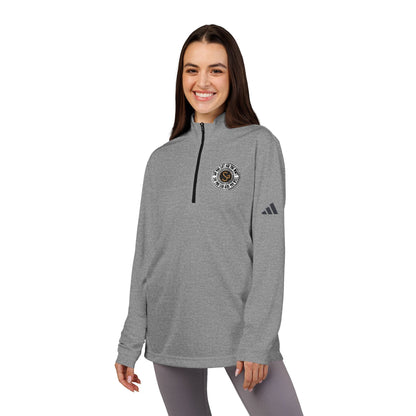 Embroidered Quarter-Zip Pullover — White Performance Adidas Pullover "Say You Can and You Will"