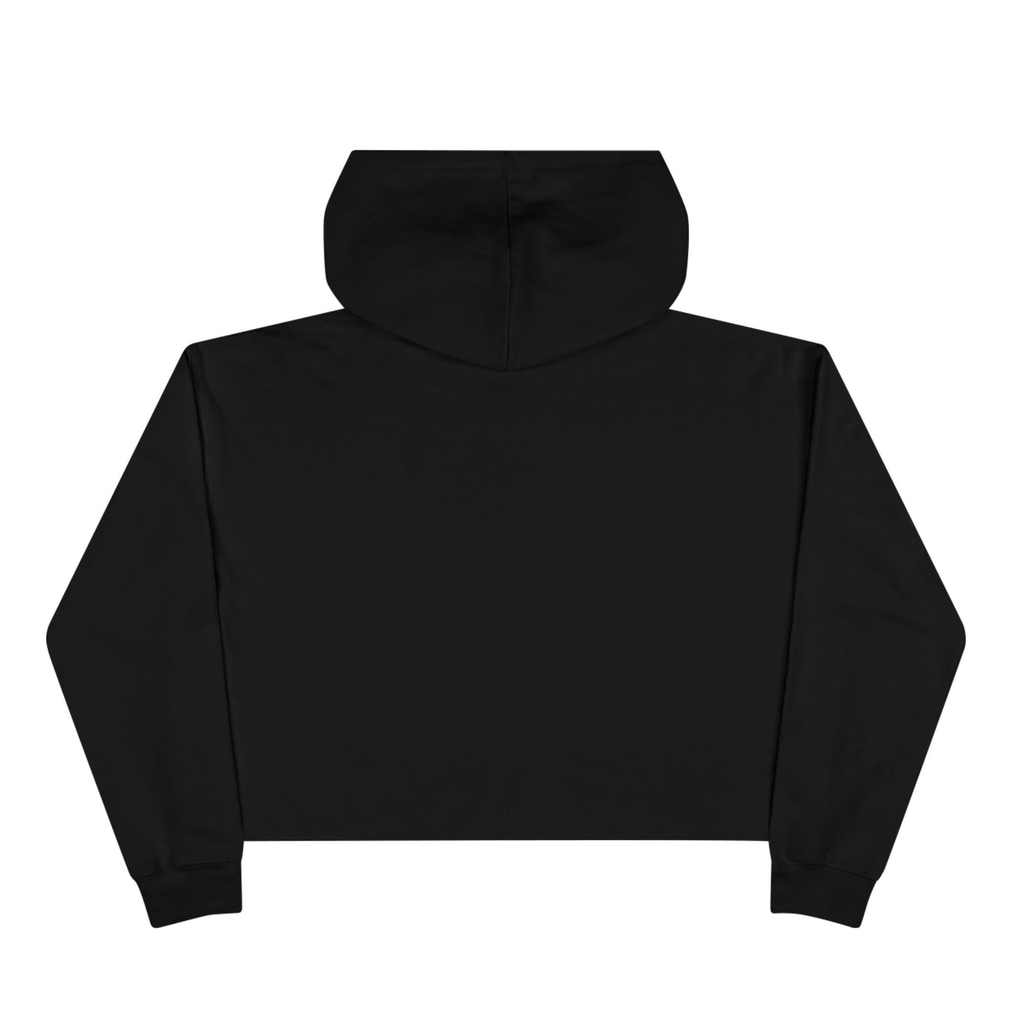 Cropped Hoodie — Minimal Gold Seal Logo, Casual Streetwear
