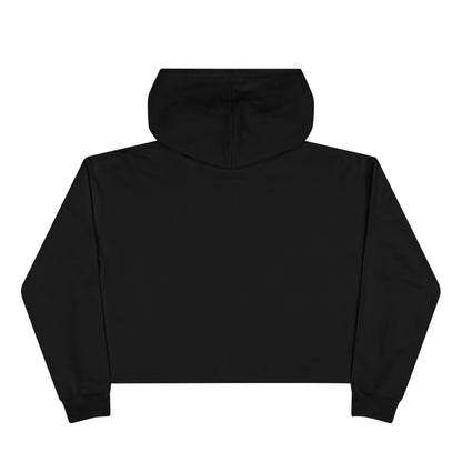 Cropped Hoodie — Minimal Gold Seal Logo, Casual Streetwear