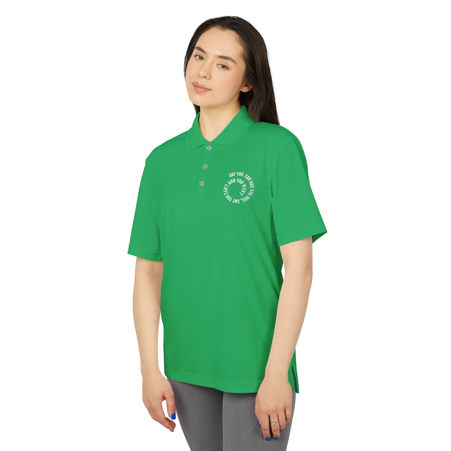 Performance Polo — ‘Not Your Average’ Circular Logo Golf Shirt