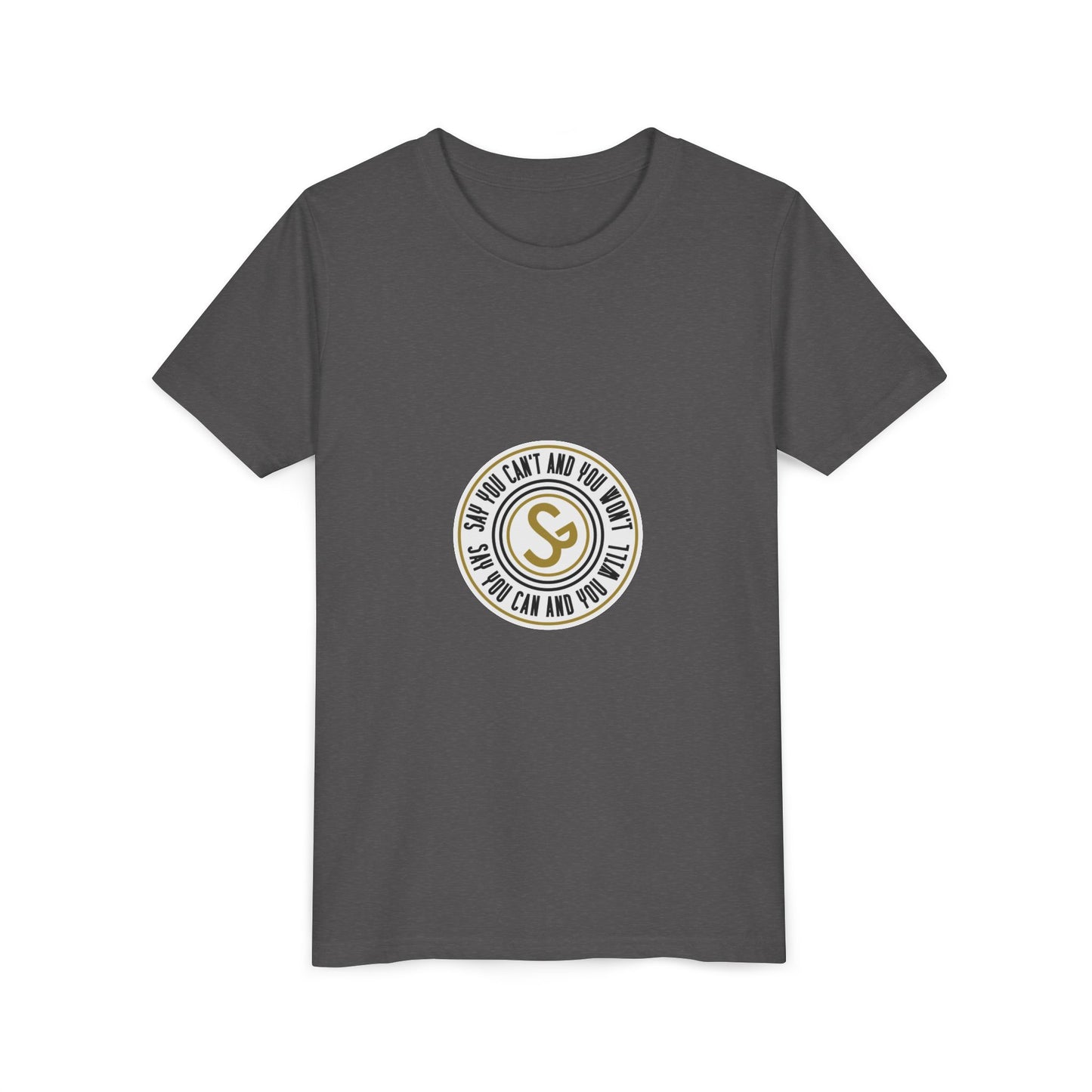Youth Tee - "Say You Can and You Will" Retro Badge Graphic