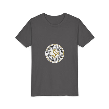 Youth Tee - "Say You Can and You Will" Retro Badge Graphic