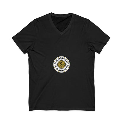 Minimalist Coin Logo V-Neck Tee