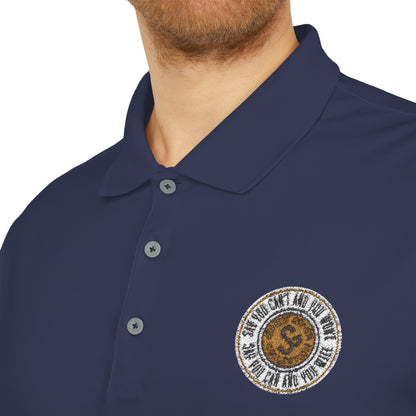 Classic Polo — Embroidered "Say You Can and You Will" Performance Golf Shirt