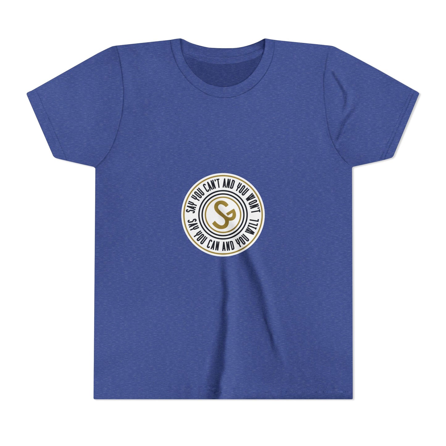 Youth Tee - "Say You Can and You Will" Retro Badge Graphic