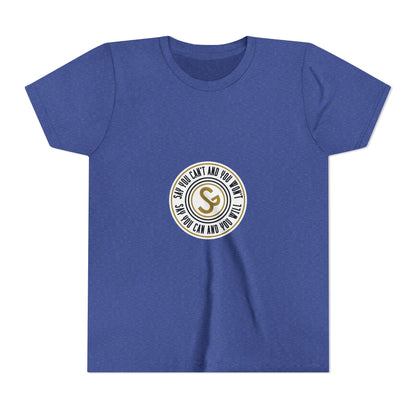 Youth Tee - "Say You Can and You Will" Retro Badge Graphic