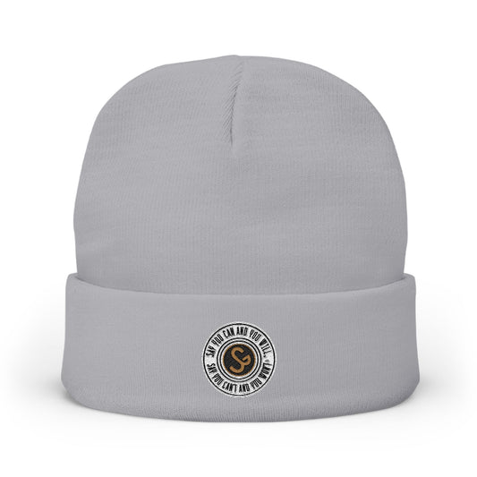 Embroidered Knit Beanie