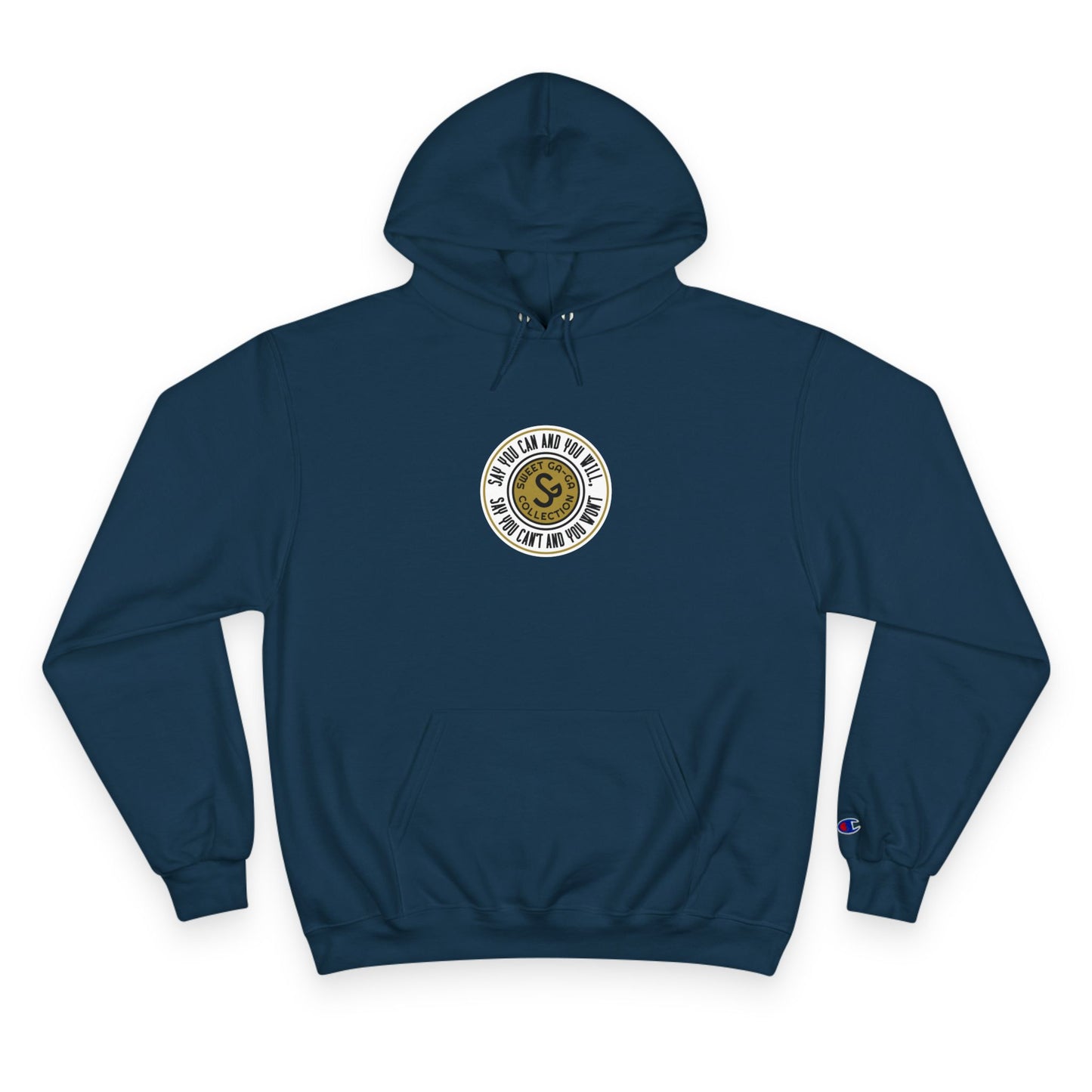 Champion Hoodie — Vintage-Inspired Circular Logo Hoodie