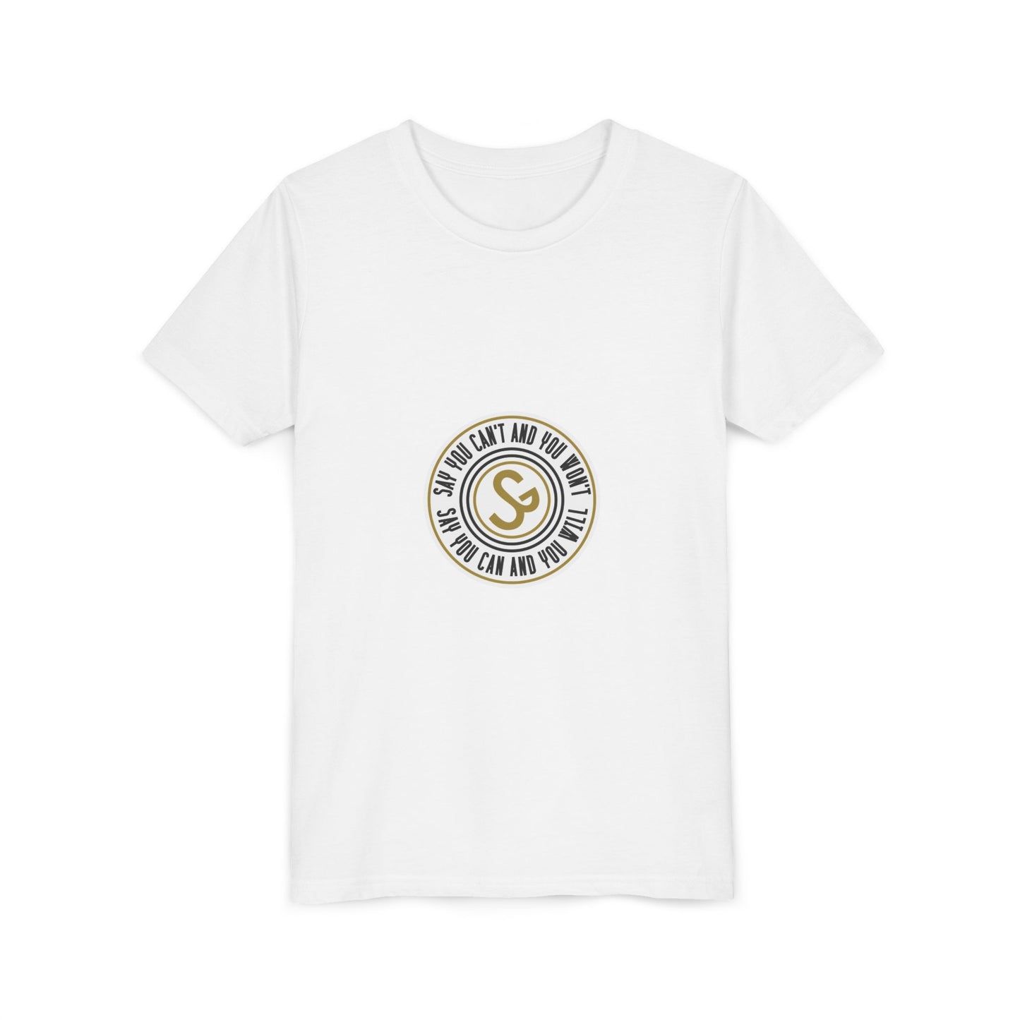 Youth Tee - "Say You Can and You Will" Retro Badge Graphic