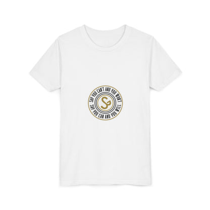 Youth Tee - "Say You Can and You Will" Retro Badge Graphic