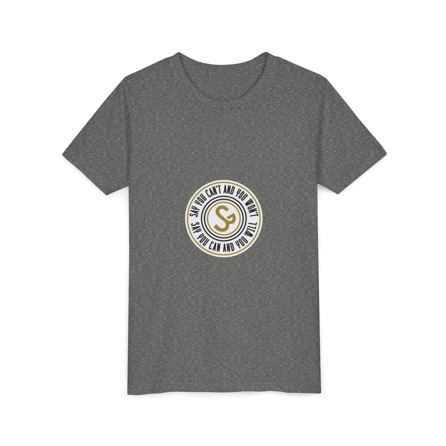 Youth Tee - "Say You Can and You Will" Retro Badge Graphic