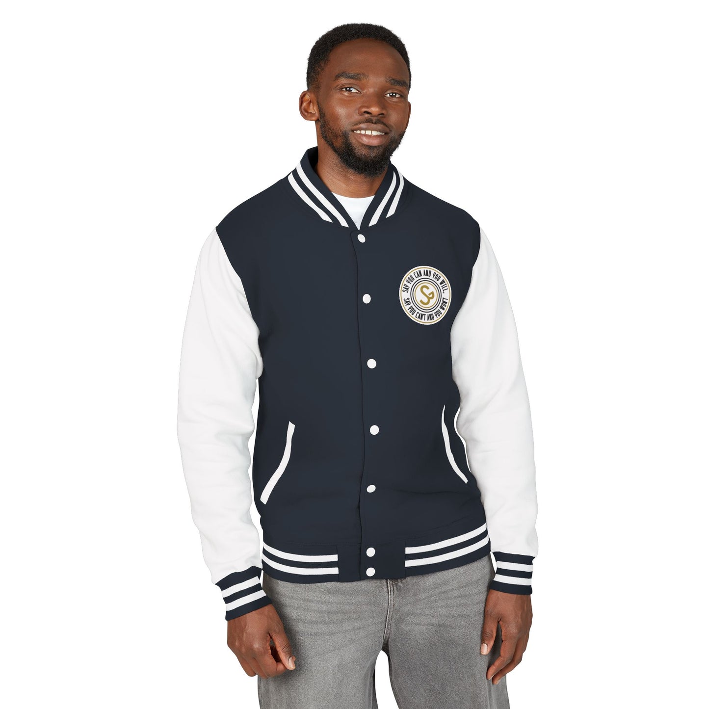 Letterman Jacket - Retro School Crest Varsity Jacket