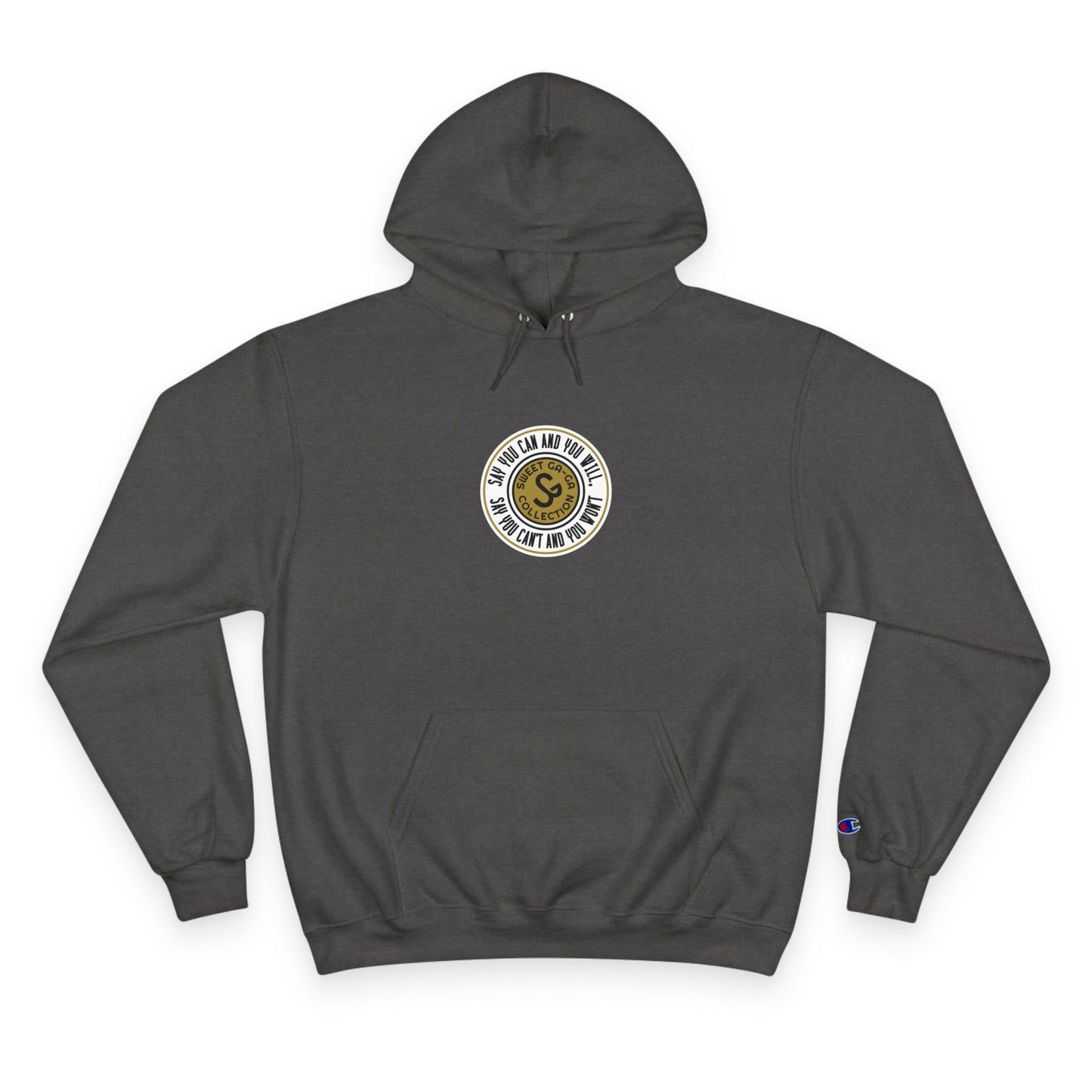 Champion Hoodie — Vintage-Inspired Circular Logo Hoodie