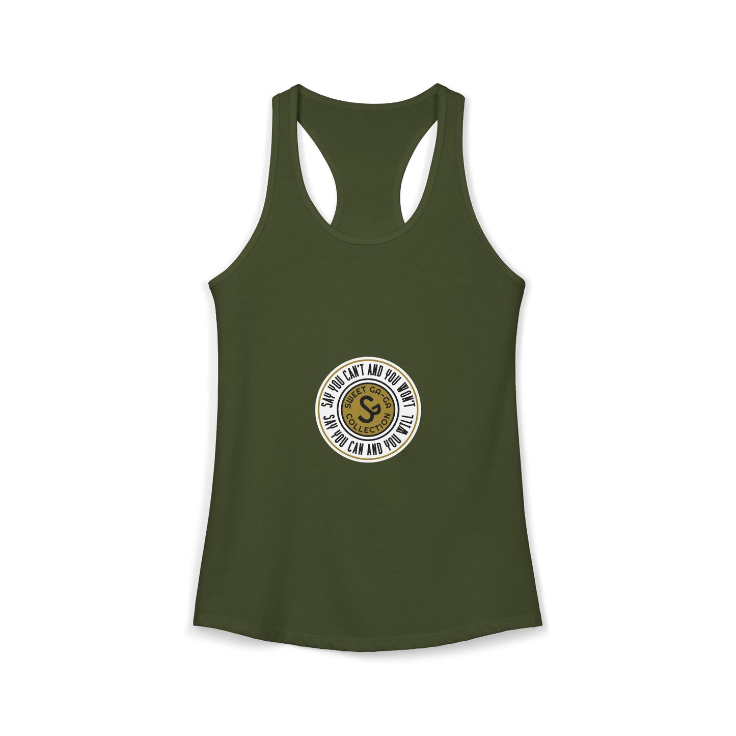 Women's Ideal Racerback Tank -"Say You Can and You Will"