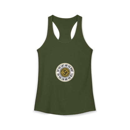 Women's Ideal Racerback Tank -"Say You Can and You Will"