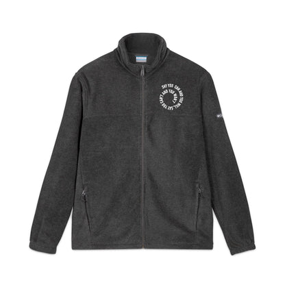 Unisex Embroidered Fleece Jacket -"Say You Can and You Will"