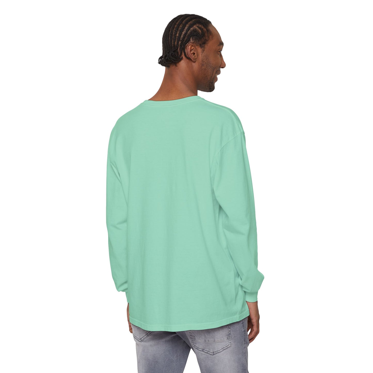Unisex Garment-dyed Long Sleeve T-Shirt - "Say You Can and You Will"