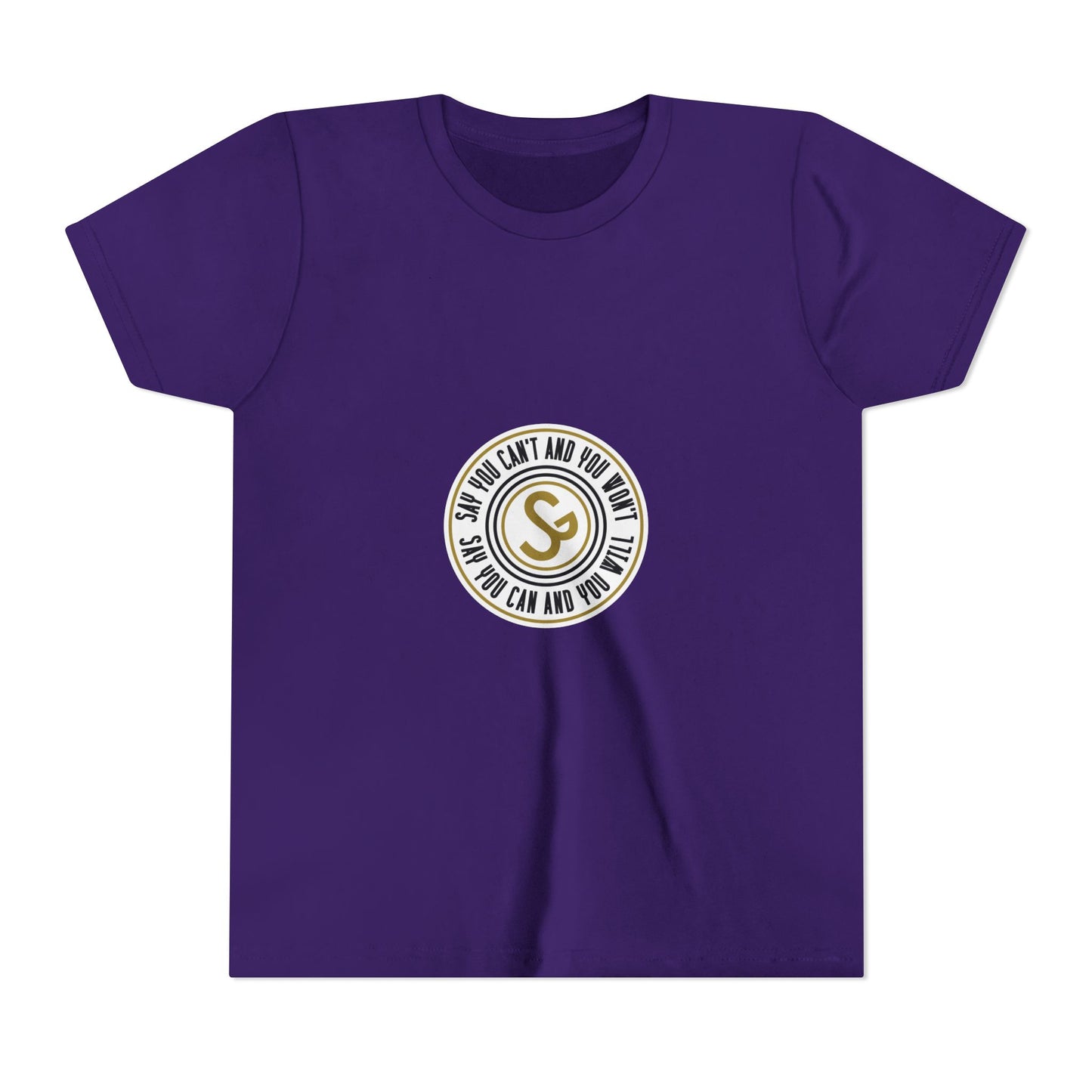 Youth Tee - "Say You Can and You Will" Retro Badge Graphic