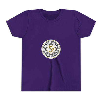 Youth Tee - "Say You Can and You Will" Retro Badge Graphic