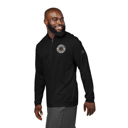 Embroidered Quarter-Zip Pullover — White Performance Adidas Pullover "Say You Can and You Will"