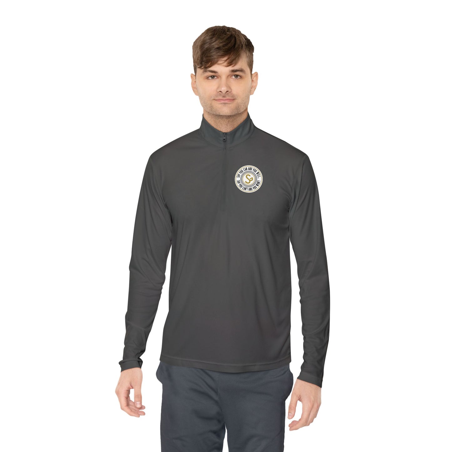Unisex Quarter-Zip Pullover - "Say You Can and You Will"