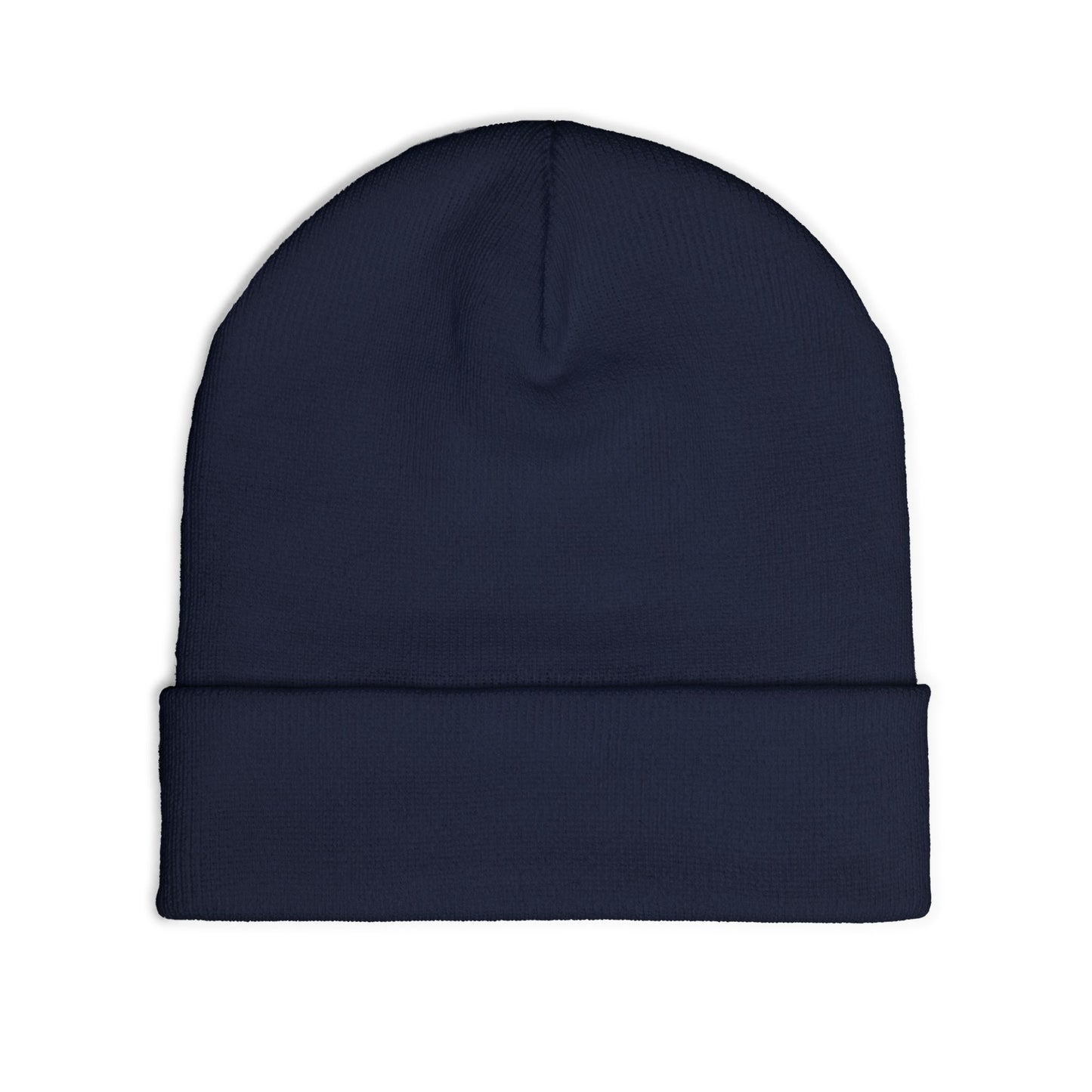 Embroidered Compass Logo Knit Beanie — Minimal Outdoor Winter Hat