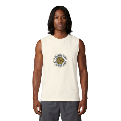 Muscle Tank — "Say You Can and You Will" Retro Surf Circle Logo